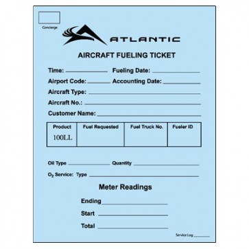 ATL Fuel tickets (blue) 100 tickets/pad