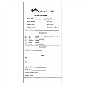 3-part Fuel Ticket
