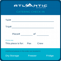 Catering Check-in Label Roll 