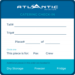 Catering Check-in Label Roll 