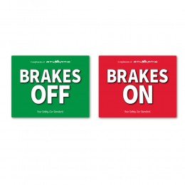 Laminated Brake On/Off Signs (Pack of 25)